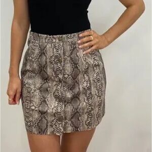 Urban Outfitters Snakeskin Print Mini Skirt